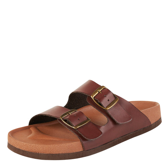 Huarache Para Hombre Castalia 561-117 Café Doble Ajuste