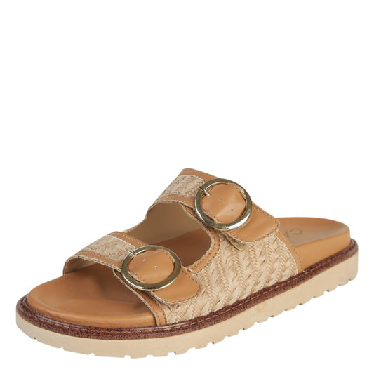 Sandalia Para Mujer Castalia 561-14 Camel Plantilla Comoda