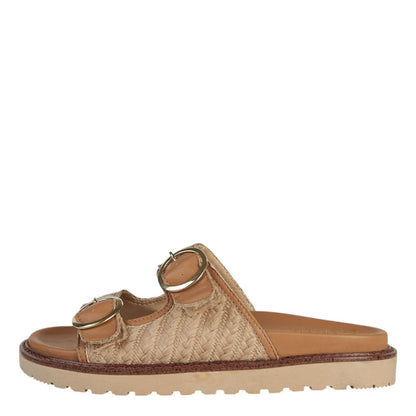 Sandalia Para Mujer Castalia 561-14 Camel Plantilla Comoda