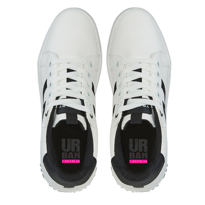 Tenis Urbano Para Mujer Castalia 564-55 Blanco Con Negro