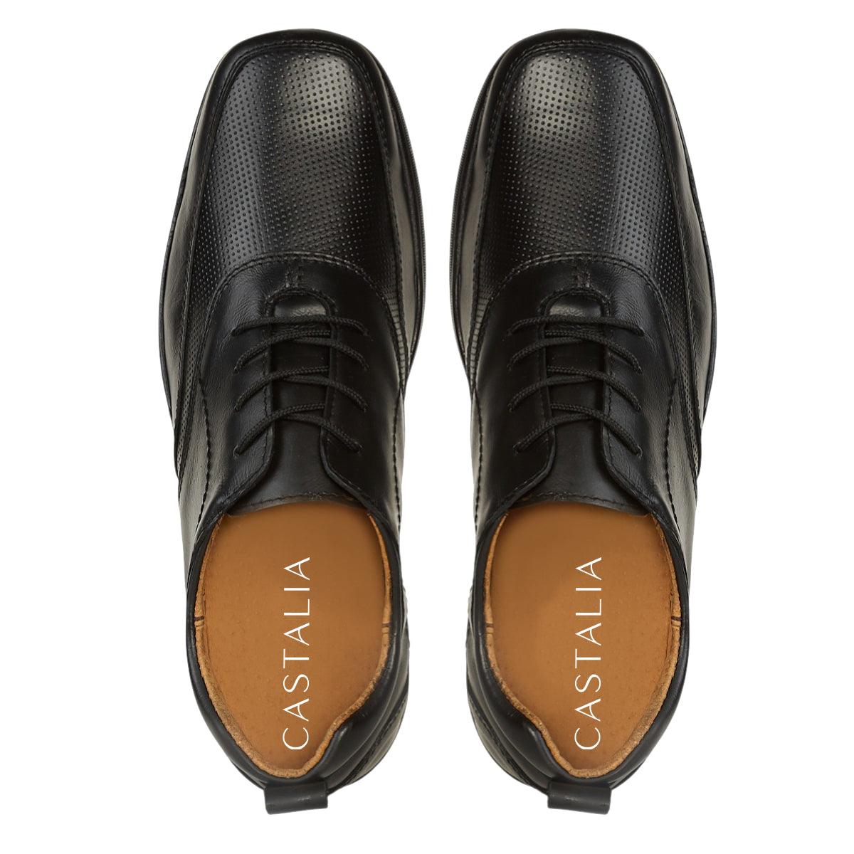 Zapato Casual Para Hombre Castalia 574-32 Negro Con Cordones
