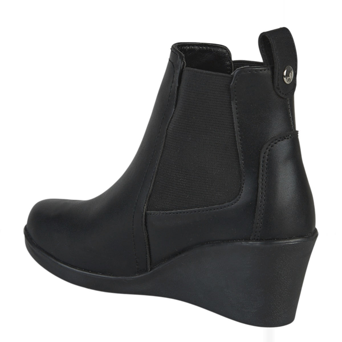 Botín Para Mujer Castalia 329-100 Negro Tacón Corrido