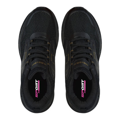 Tenis Deportivo Para Mujer Castalia 651-35 Negro Suela Doble Soporte