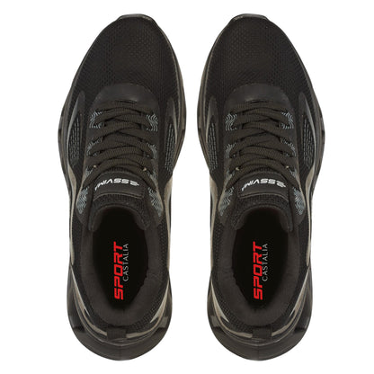 Tenis Deportivo Para Hombre Castalia 651-43 Negro Suela Doble Soporte