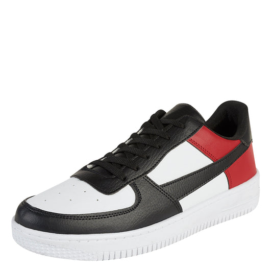 Tenis Urban Para Hombre Castalia 659-128 Blanco Con Rojo Y Negro