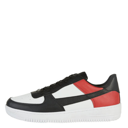 Tenis Urban Para Hombre Castalia 659-128 Blanco Con Rojo Y Negro