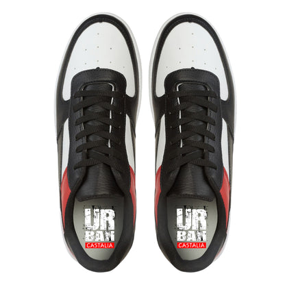 Tenis Urban Para Hombre Castalia 659-128 Blanco Con Rojo Y Negro