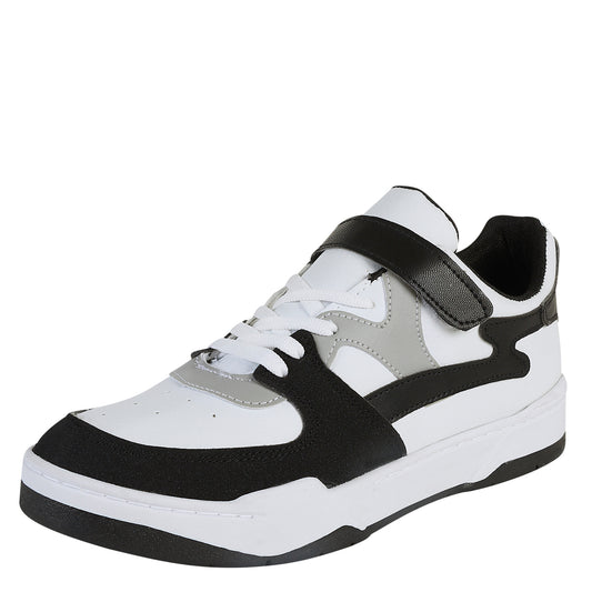 Tenis Urban Para Hombre Castalia 659-129 Blanco Con Gris Y Negro Doble Ajuste