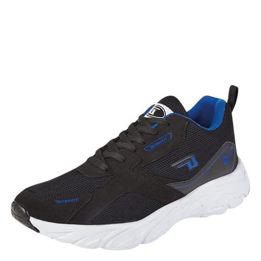 Tenis Deportivo Para Hombre Castalia 701-006 Negro Con Azul Suela Doble Soporte