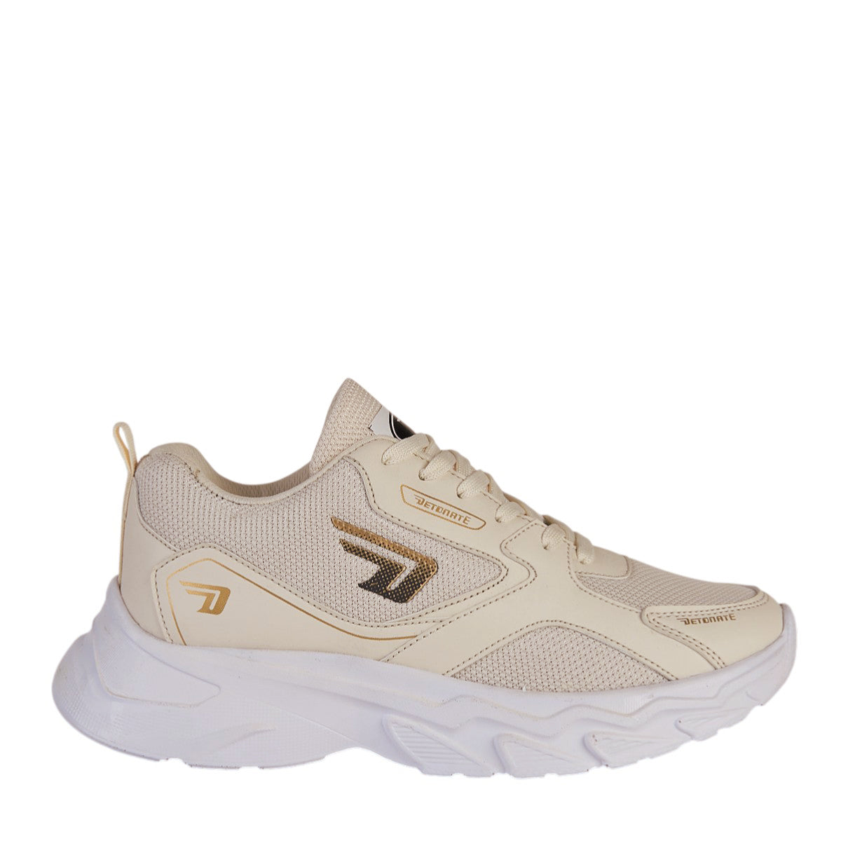 Tenis Deportivo Para Mujer Castalia 701-008 Latte Dorado Suela Doble Soporte