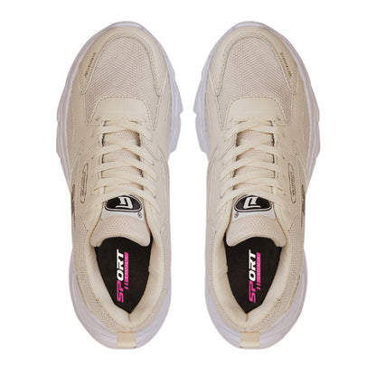 Tenis Deportivo Para Mujer Castalia 701-008 Latte Dorado Suela Doble Soporte