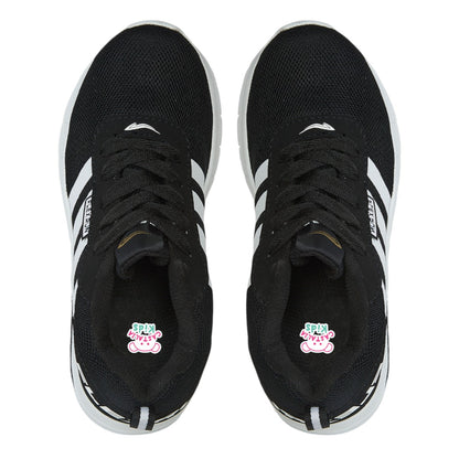 Tenis Deportivo Para Niño Castalia 708-005 Negro Con Blanco
