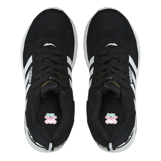 Tenis Deportivo Para Niño Castalia 708-005 Negro Con Blanco