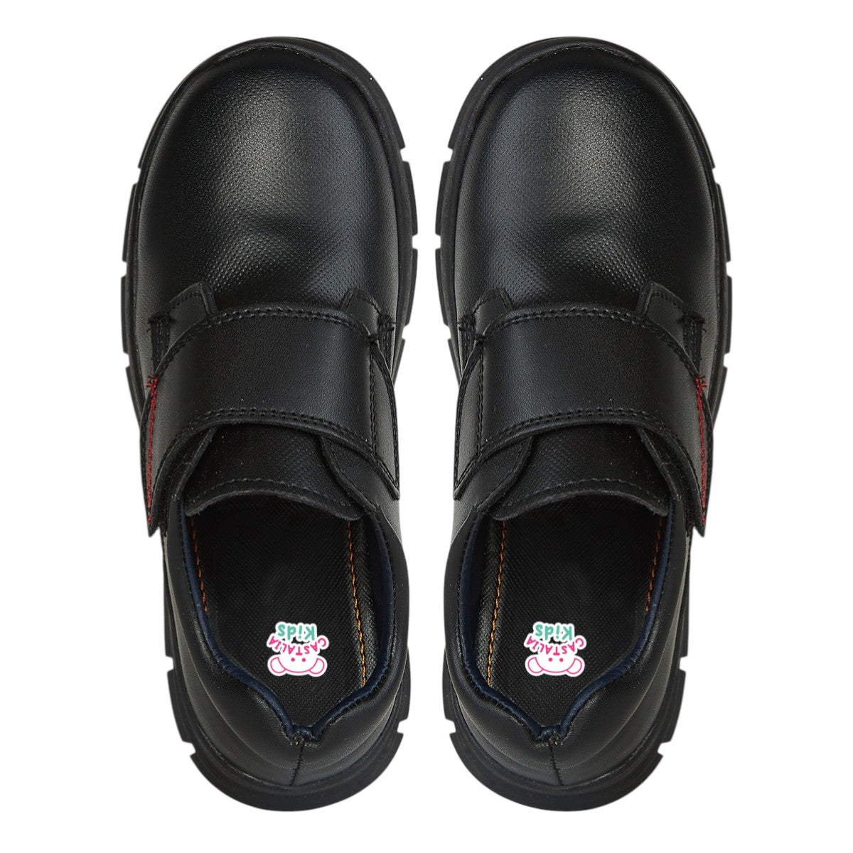 Zapato Escolar Para Niño CASTALIA 751-007 Negro Cinta Autoadherente