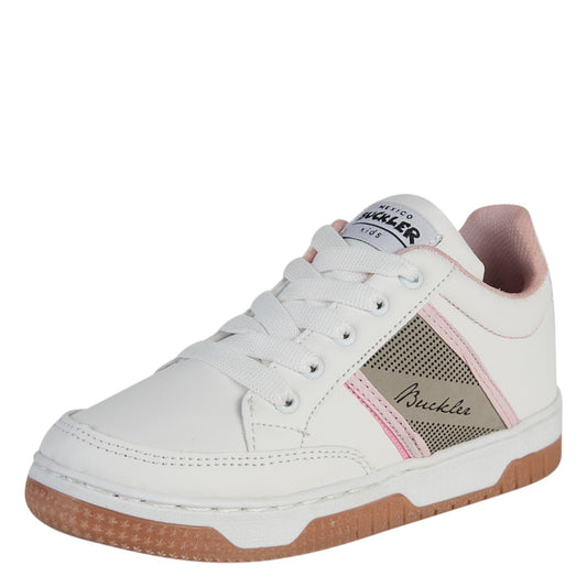 Tenis Urbano Para Niña Castalia 789-004 Blanco Con Rosa