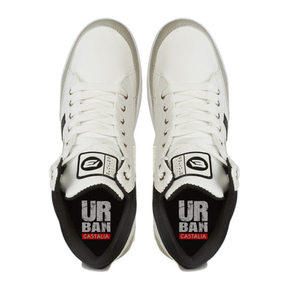 Tenis Urban Tipo Bota Para Hombre Castalia 789-006 Blanco Con Gris
