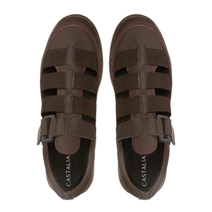 Huarache Cerrado Para Hombre Castalia 789-009 Café