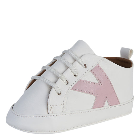 Tenis Para Bebé Niña Castalia 790-004 Blanco Con Rosa