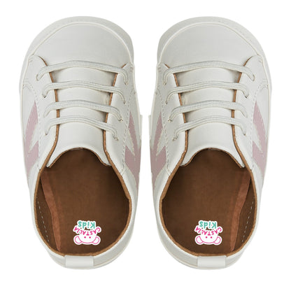 Tenis Para Bebé Niña Castalia 790-004 Blanco Con Rosa