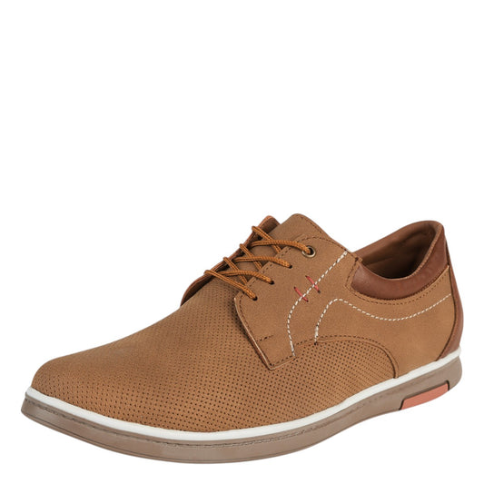 Zapato Casual Para Hombre Castalia 793-001 Camel De Gamuza