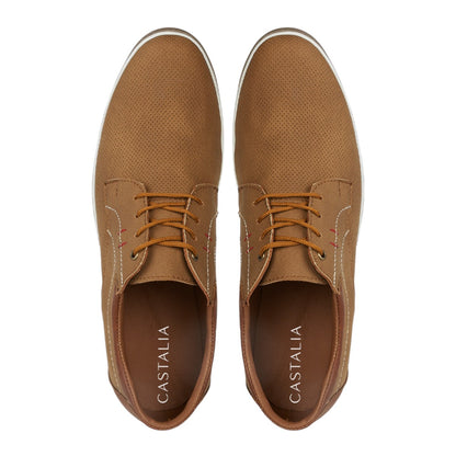 Zapato Casual Para Hombre Castalia 793-001 Camel De Gamuza