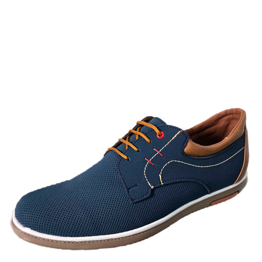 Zapato Casual Para Hombre Castalia 793-002 Marino Con Café