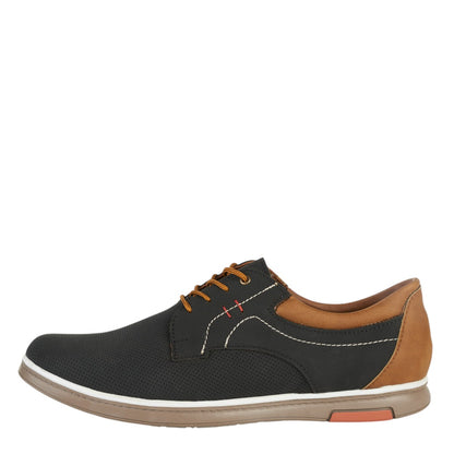 Zapato Casual Para Hombre Castalia 793-002 Marino Con Café