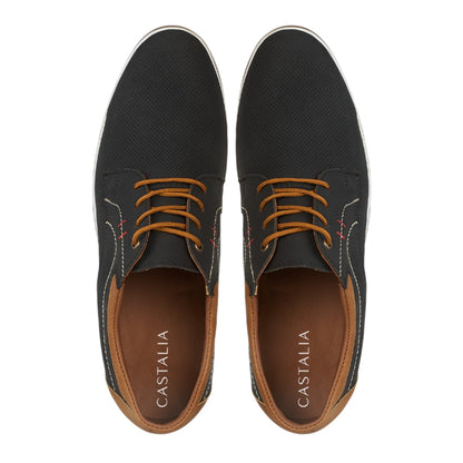 Zapato Casual Para Hombre Castalia 793-002 Marino Con Café