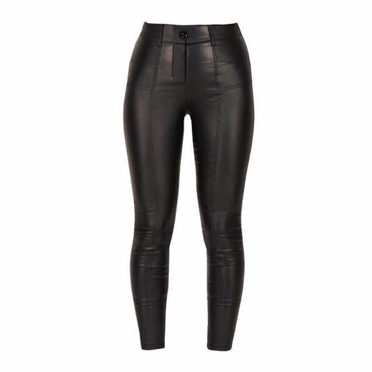 Pantalon Para Mujer TREVO 1034-07 Negro Tipo Cuero
