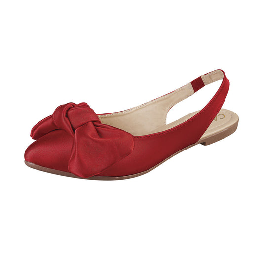 Balerina Para Mujer CASTALIA 124-88 Rojo Con Moño