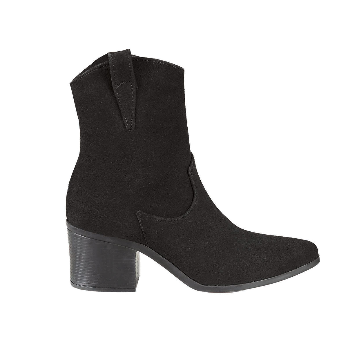 Botines gamuza mujer negro online