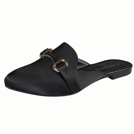 Balerina Para Mujer CASTALIA 220-68 Negro Detalle Hebilla