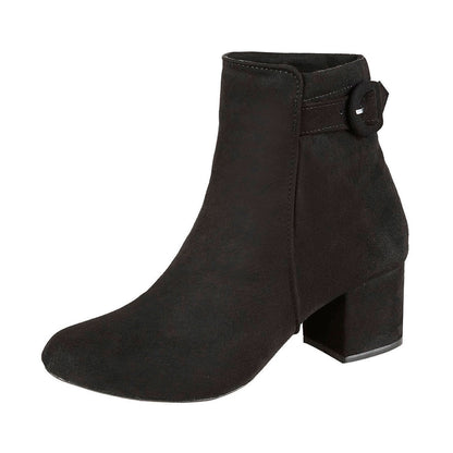 Botin Para Mujer CASTALIA Negro Gamuza 246-74