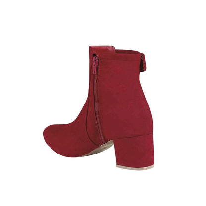 Botin Para Mujer CASTALIA Rojo Gamuza 246-75