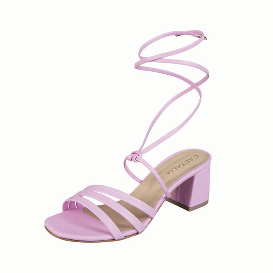 Tacón Para Mujer CASTALIA 246-79 Rosa Tira Ajustable
