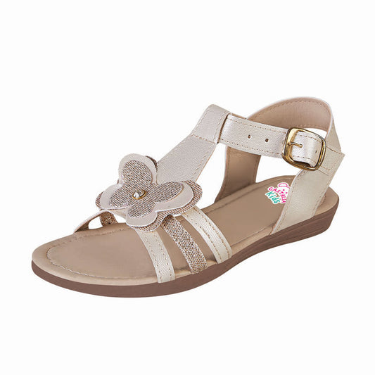 Huarache Para Niña CASTALIA 360-19 Beige con Mariposa