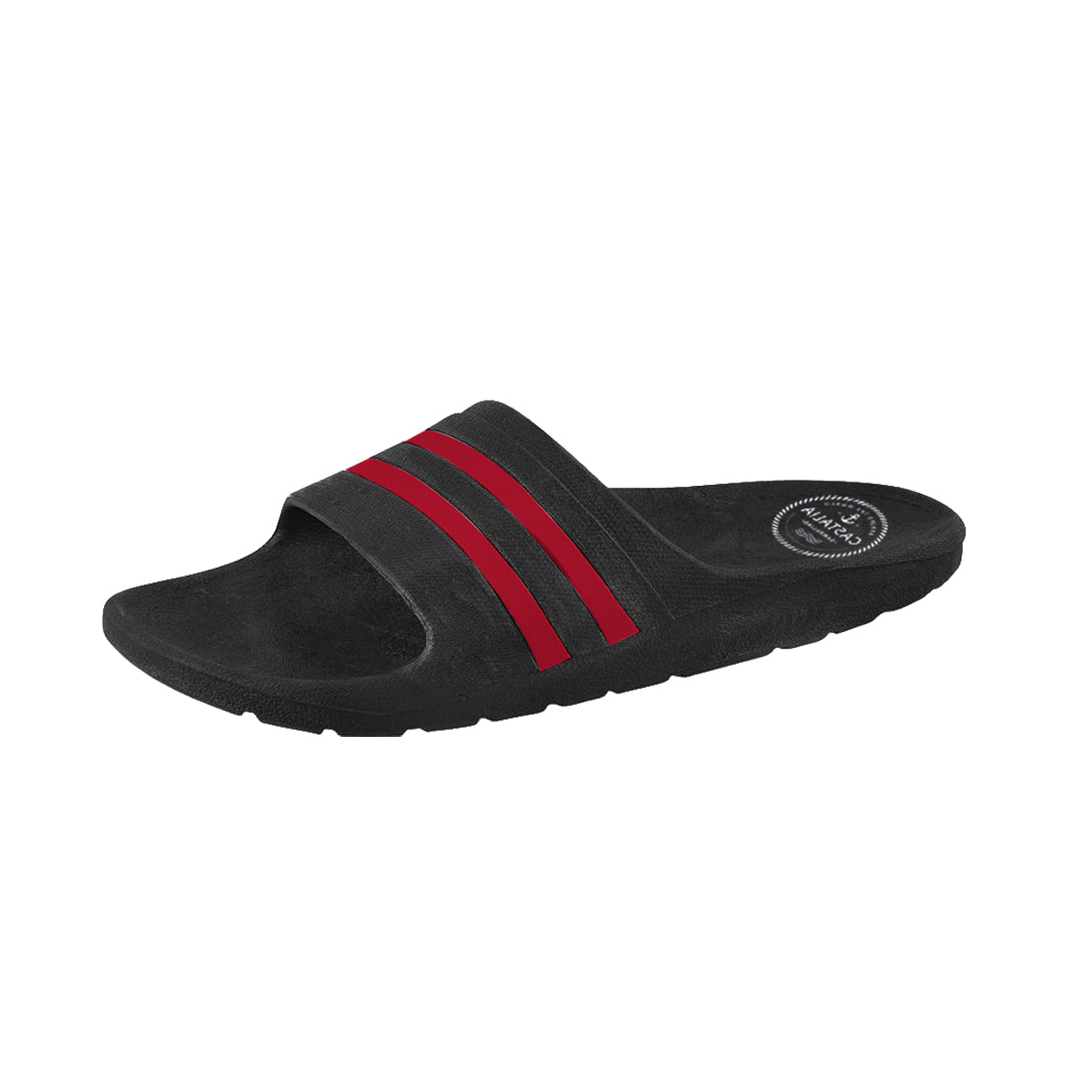 Sandalia Para Hombre CASTALIA 507-93 Negro con Rojo