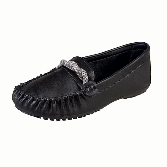 Zapato Confort Moderno Mujer CASTALIA 561-92 Negro Pedreria