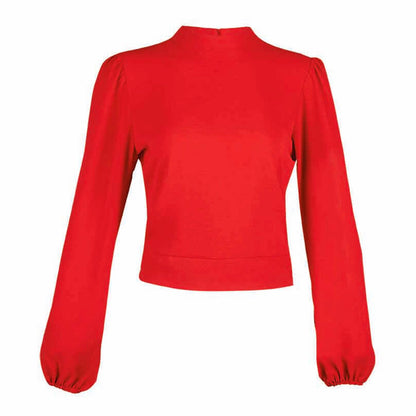 Blusa Para Mujer TREVO 939-44 Roja Descubierta de la Espalada