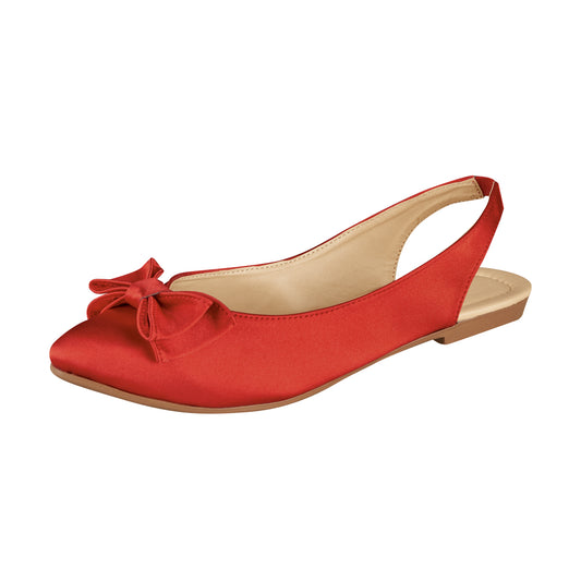 Balerina Para Mujer CASTALIA 124-77 Rojo Elástico ajustable