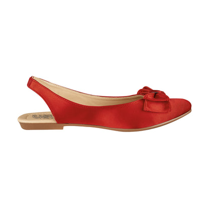 Balerina Para Mujer CASTALIA 124-77 Rojo Elástico ajustable