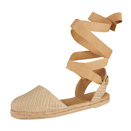 Balerina Para Mujer CASTALIA 225-11 Camel Cintas ajustables