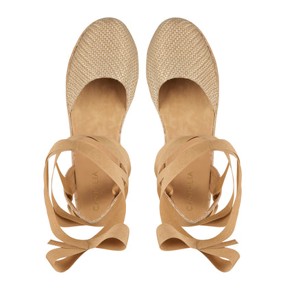 Balerina Para Mujer CASTALIA 225-11 Camel Cintas ajustables