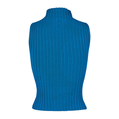 Blusa Para Mujer TREVO 905-72 Azul de Cuello Cruzado