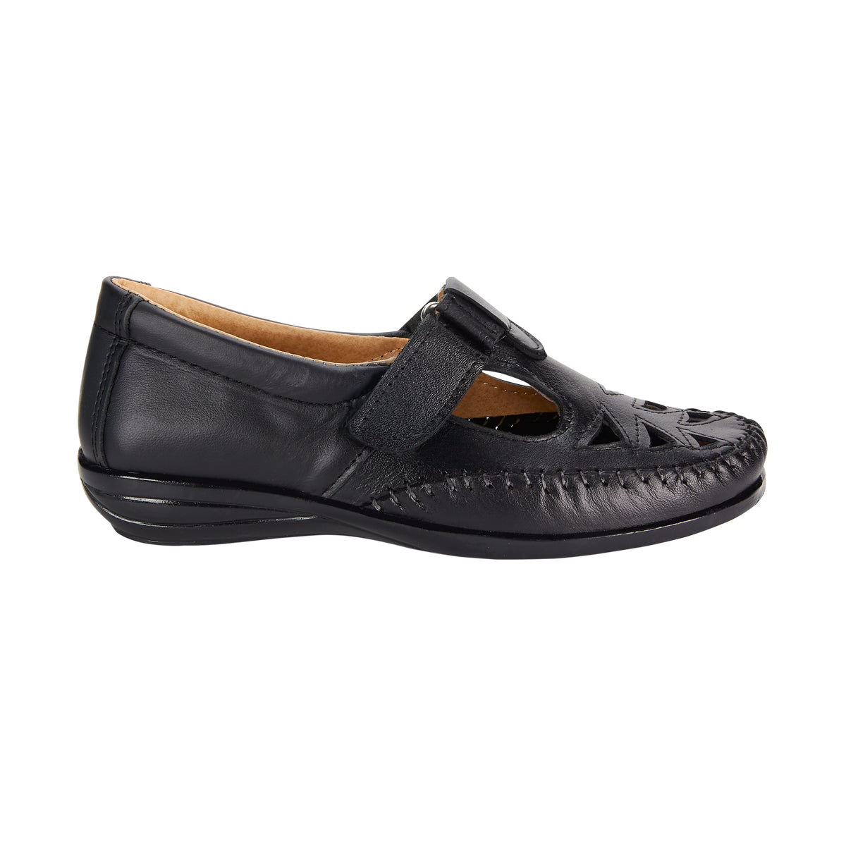 Zapato Confort Clasico Para Mujer CASTALIA 250-46 Negro Contactel Ajustable