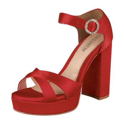 Tacón Para Mujer CASTALIA 296-15 Rojo